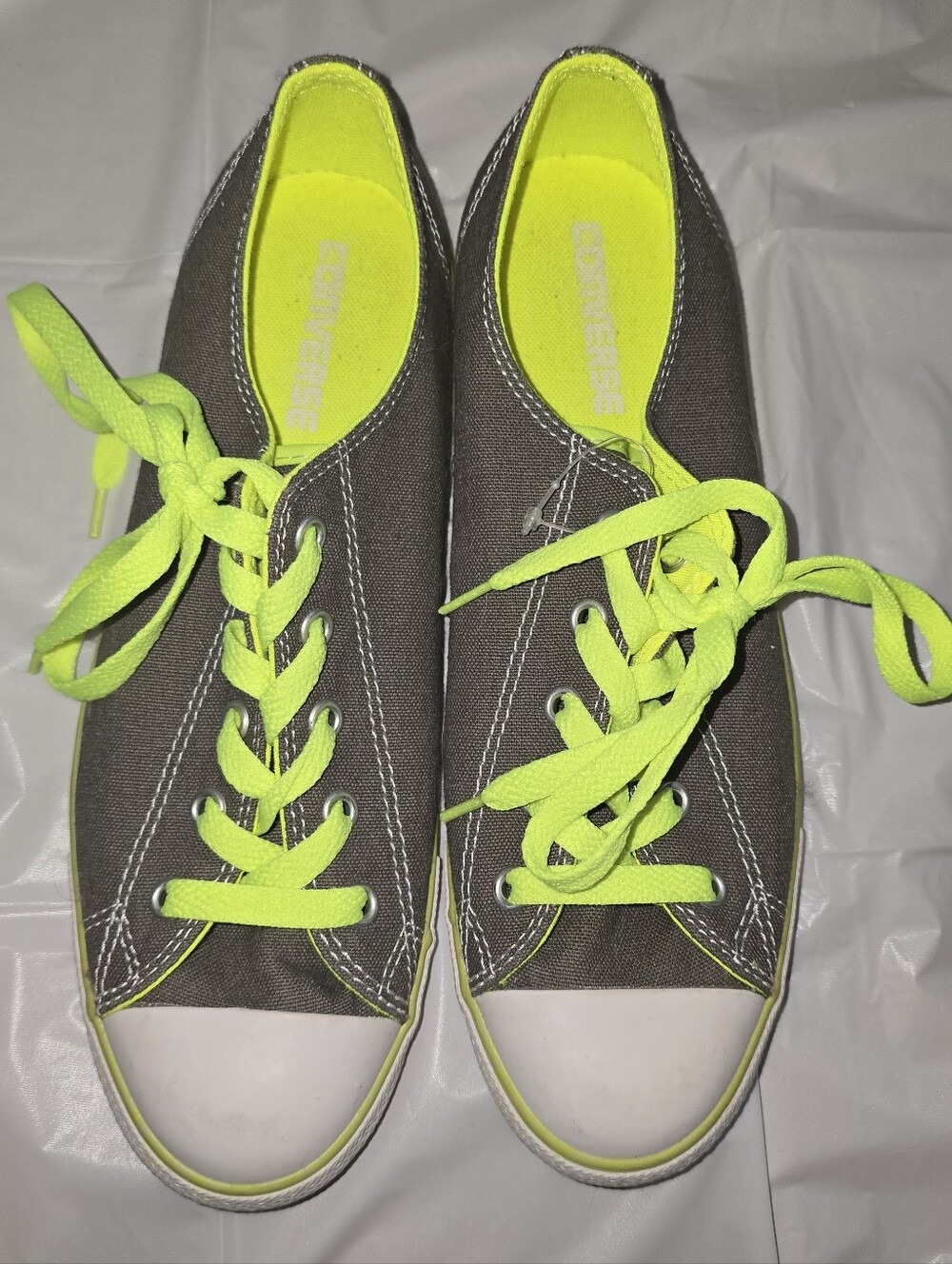 Grey and Yellow Low Top Converse